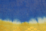 Blue Sungudi Cotton Saree with Diamond-Line Zari Pattern and Gold-Tone Border Saree JCS Fashions
