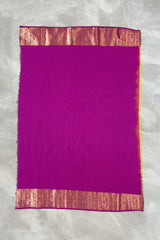 Pink Korvai Soft Silk Saree with Gold Zari Buttas and Floral Border