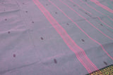 Pale Lavender Poly Cotton Saree with Woven Gold-Thread Border and Butta Motifs Saree JCS Fashions