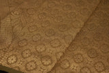 Mustard Silk Cotton Saree with Zari Border and Blouse Piece, Border Less Look