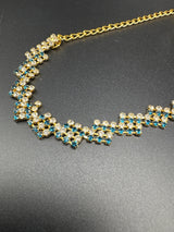 Gold-Tone Zigzag Crystal Hip Chain with Green Stones - Adjustable Waist Belt Jewelry JCS Fashions