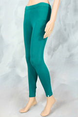 Reliance Green Ankle Length 4-Way Lycra Leggings for Women, Silicon Wash Smooth Finish
