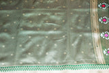 Bottle Green Paithani Tissue Saree with Zari Work and Blouse, Full Body Weaving