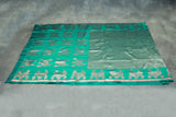 Green Coconut Silk Saree with Jhumka Design Pallu & Border, Comes with Blouse