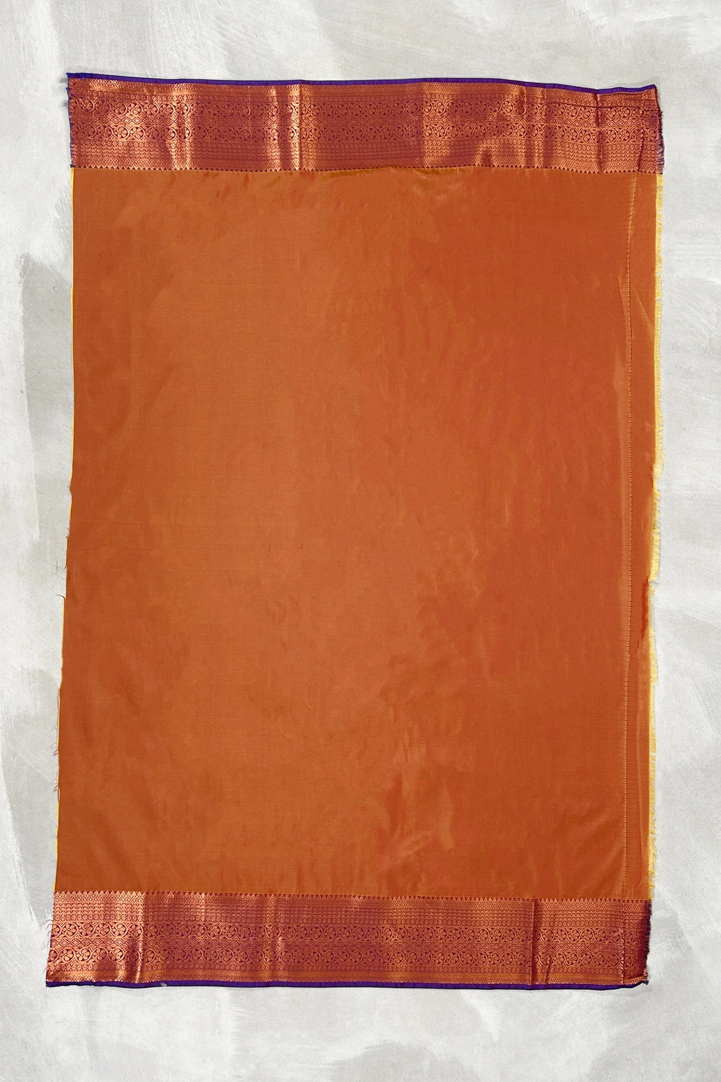 Orange Soft Silk Saree with Delicate Gold Zari Buttas and Floral Border