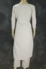 Elegant Beige Roman Silk 3 Piece Kurti Set with Digital Dupatta