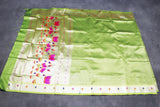 Green Paithani Tissue Fabric Saree with Zari Weaving and Blouse