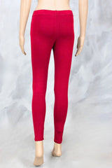 Women’s Cherry Ankle-Length 4-Way Lycra Leggings with Smooth Silicon Wash Finish