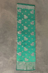 Jungle Green Marathi Tadka Soft Silk Saree with Zari Pallu and Floral Weaving for Women