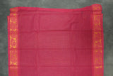 Dark Purple Sungudi Cotton Saree with Pink Peacock Gold Zari Double Border Saree JCS Fashions