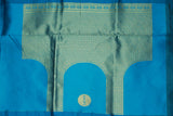 Blue Paithani Pure Silk Saree with Zari Woven Peacock Pallu and Contrast Design Border