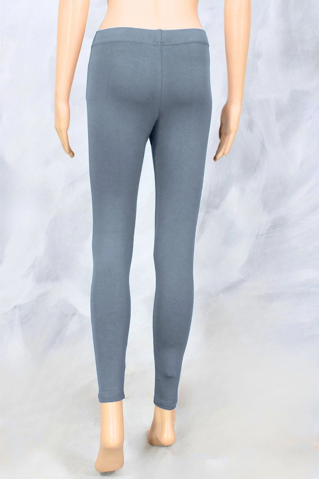 Steel Grey Ankle Length 4-Way Lycra Leggings for Women