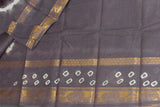 Purple Pure Sungudi Cotton Saree with Bandhani Tie-Dye and Golden Zari Traditional Motif Border Saree JCS Fashions