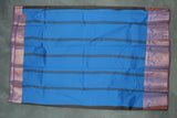 Dark Brown Emboss Silk Saree with Semi Silk Design Border and Contrast Finish
