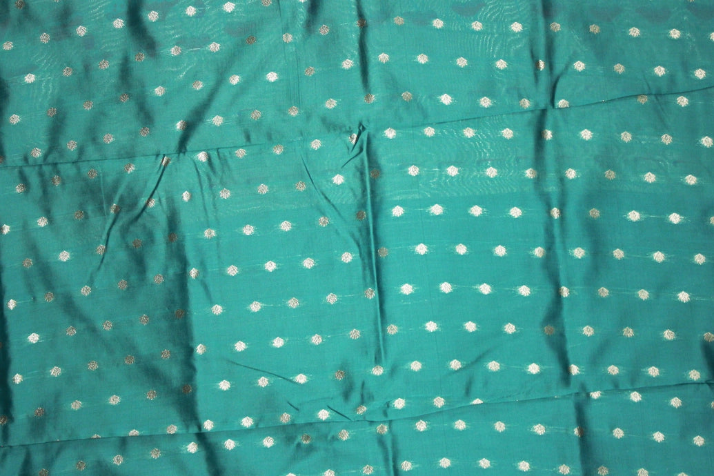 Paithani Tissue Fabric Saree with Zari Weaving Work, Rama Blue Saree with Blouse