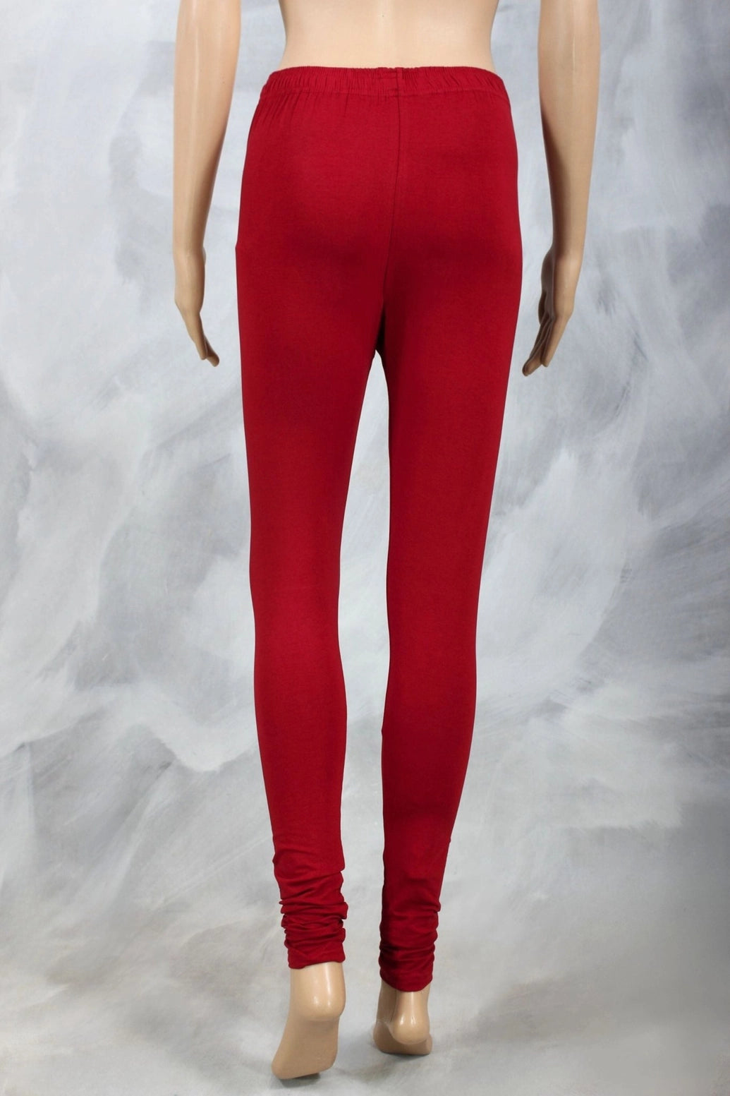 Maroon 4-Way Lycra Cotton Leggings for Women | Thick, Smooth Finish, Stretch Fit