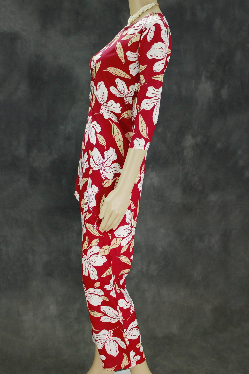 Rayon fabric 2 piece set, Top with Elastic pant, Side Pocket available in Pant,  Beautiful beads work neck design