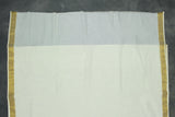 Pure Kerala Cotton White Saree with Gold Zari Peacock Embroidery