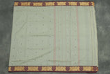 Beige Poly Cotton Butta Saree with Maroon Threaded Gold-Tone Motif Border - Traditional Ethnic Wear Saree JCS Fashions