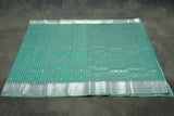 Green Bridal Vaira Oosi Semi Silk Saree with Silver Zari Border and Blouse Piece