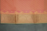 Orange Emboss Silk Saree with Traditional Border Design, Semi Silk Festive Wear for Women