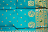Rama Green Paithani Pure Silk Saree With Peacock Pallu Zari Woven Border Design