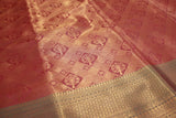 Bridal Red Kubera Silk Saree with Grand Pallu Zari Border and Blouse