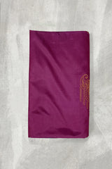 Wine Korvai Soft Silk Saree with Delicate Gold Zari Buttas and Floral Border, With Contrast Blue Blouse Piece