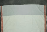 Pure Kerala Cotton White Saree with Copper Zari Floral & Peacock Embroidery