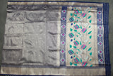 Paithani Tissue Fabric Saree, Full body weaving zari work, saree comes with blouse