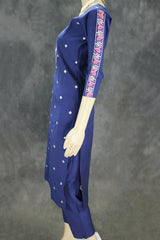 Beautiful Cotton 3 piece set, Pant with Elastic and shawl. Embroidered and sequin details work, Soft chiffon fabric Dupatta