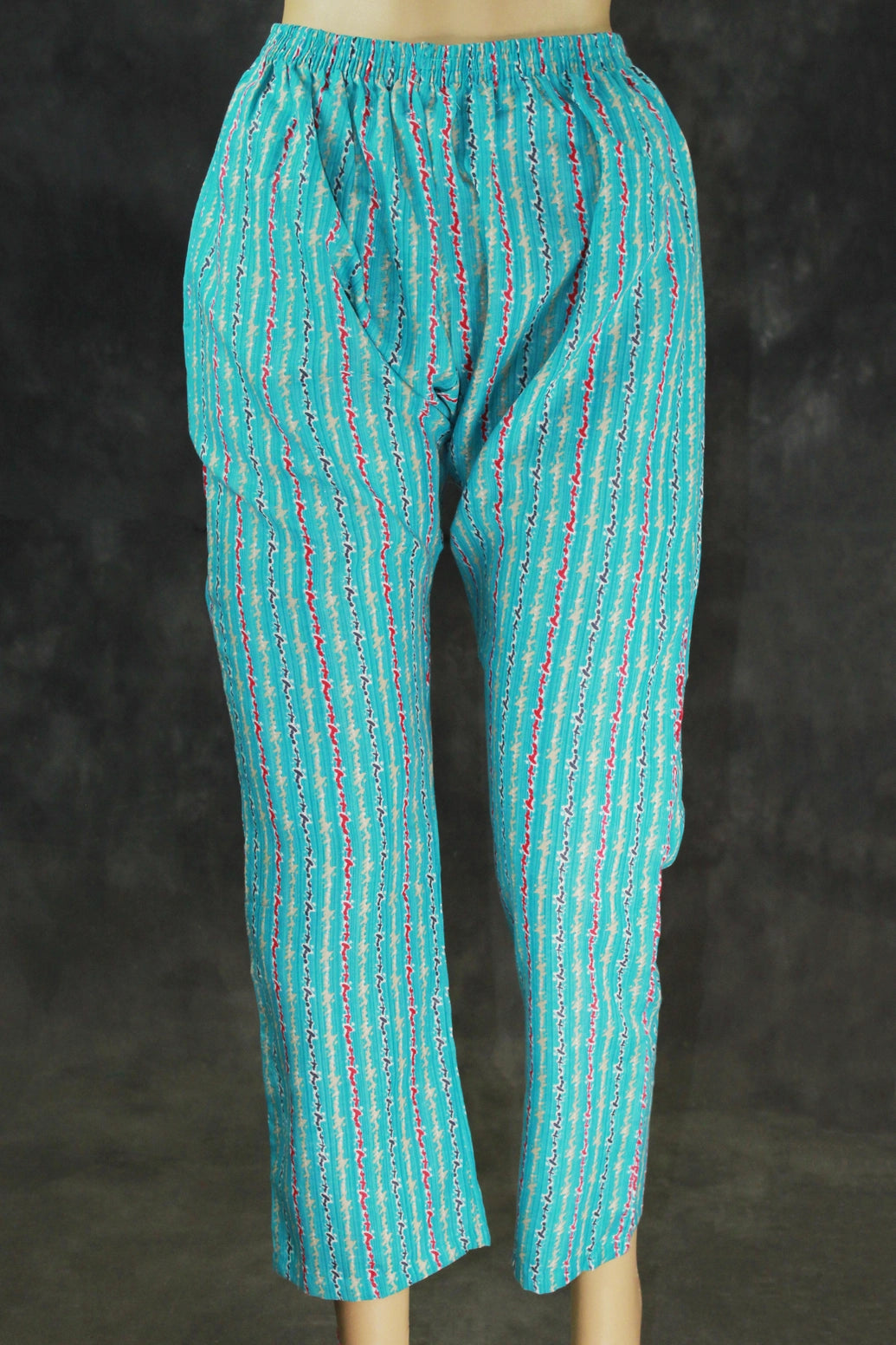 Blue Floral Cotton Kurta Set for Women