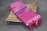 Magenta Vaazhai Naar (Banana Pith) Saree with Small Butta and Green Pallu