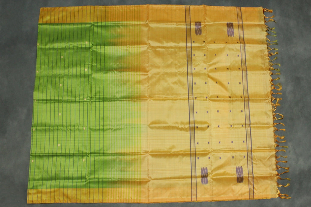 Amber Vaazhai Naar (Banana Pith) Saree - Borderless Handloom with Small Butta