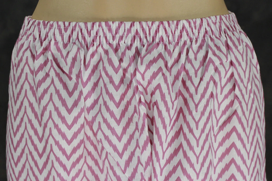 Cotton Kurta Set in Onion Pink with Printed Design