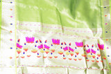 Green Paithani Tissue Fabric Saree with Zari Weaving and Blouse