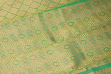 Green Silk Cotton Saree with Beautiful Zari Border and Blouse Piece, Traditional Woven Design