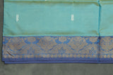 Purple Vaazhai (Banana Pith) Saree with Golden Zari Border and Small Butta - Includes Blouse Piece