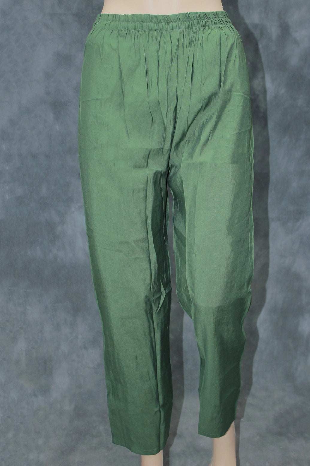 Olive Green Cotton 3-Piece Kurti Set for Women
