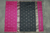 Purple Maheswari Silk Cotton Saree with Small Butta & Zari Border, Blouse Piece