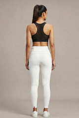 JCSFashions Ultra-Soft Ankle-Length Lycra Leggings with Belt-Fit - AI Model Photo 1