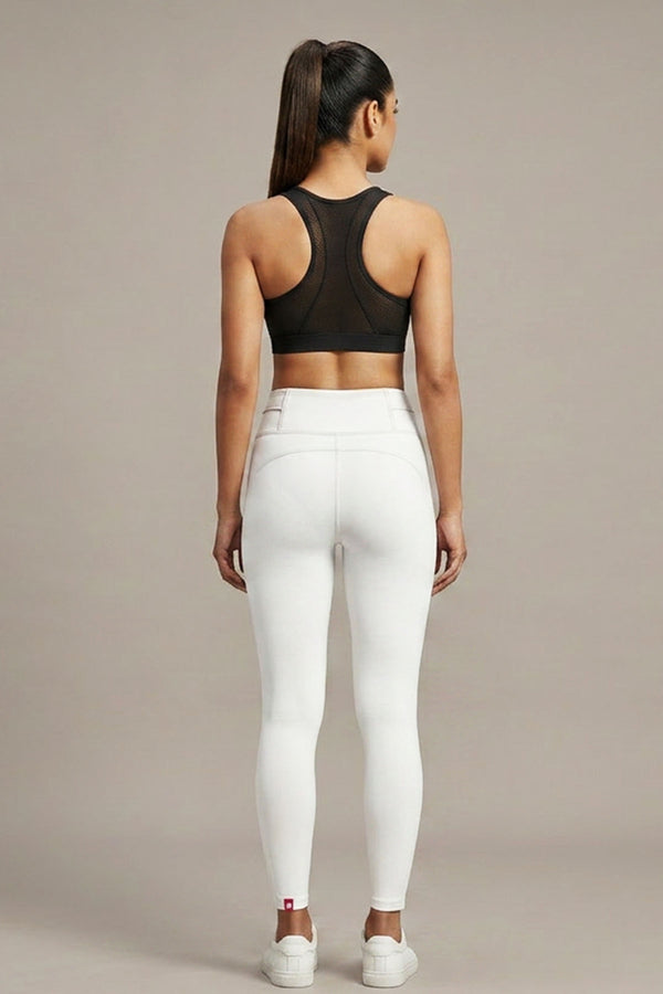 JCSFashions Ultra-Soft Ankle-Length Lycra Leggings with Belt-Fit - AI Model Photo 1