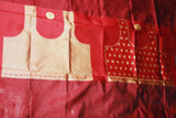 Maroon Paithani Pure Silk Saree with Zari Woven Peacock Pallu and Design Border