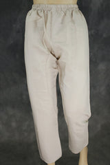 Elegant Beige Roman Silk 3 Piece Set with Embroidery