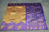 Golden Kubera Pattu Saree with Mango Design Border, Comes with Blouse