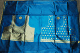 Peacock Blue Paithani Pure Silk Saree with Zari Woven Peacock Pallu and Design Border