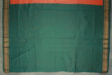 Burnt Orange Kalyani Cotton Saree with Puthha Design and Zari Border and Blouse