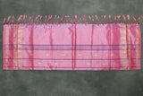 Banana Pith (Vaazhai Naar) Yellow & Pink Saree with Zari Border and Small Butta
