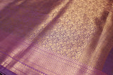 Cream Bridal Kubera Pattu Silk Saree with Grand Pallu & Full Body Zari Work, Comes with Blouse