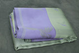 Pastel Green Kubera Pattu Saree with Zari Border and Peacock Style Design, Blouse Included